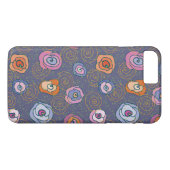 Coques Case-Mate iPhone Motif rose de champ de résumé (Dos (Horizontal))