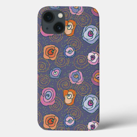 Coques Case-Mate iPhone Motif rose de champ de résumé (Verso)