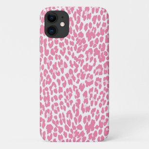 Coque iPhone 11 Motif rose de léopard