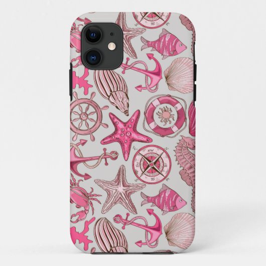 Coques Case-Mate iPhone Motif rose de mer (Dos)