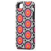 Coques Case-Mate iPhone Motif rose de Suzani (Dos gauche)