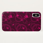 Coques Case-Mate iPhone Motif rose d'Emo avec des cercles (Dos (Horizontal))