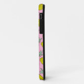 Coques Case-Mate iPhone Motif rose d'illustration de fruit d'ananas d'été (Dos/Gauche)