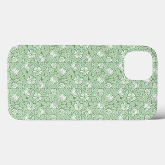 Coques Case-Mate iPhone motif rose en vert clair (Verso (horizontal))