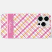 Coques Case-Mate iPhone Motif rose et orange (Verso (horizontal))