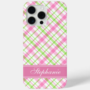 Coque iPhone 15 Pro Max Motif rose et vert