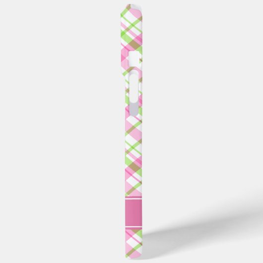 Coques Case-Mate iPhone Motif rose et vert (Verso / Gauche)