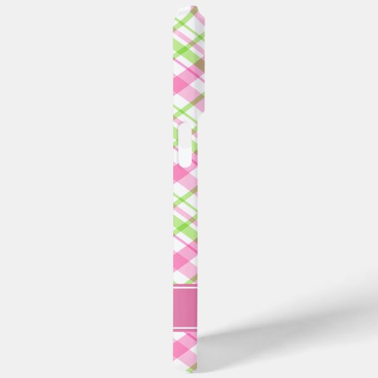 Coques Case-Mate iPhone Motif rose et vert (Verso / Droite)