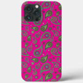 Coques Case-Mate iPhone Motif rose et vert Paisley (Verso)