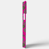 Coques Case-Mate iPhone Motif rose et vert Paisley (Verso / Droite)