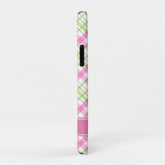 Coques Case-Mate iPhone Motif rose et vert prélevé (Dos/Droite)