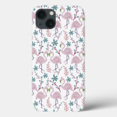 Coques Case-Mate iPhone Motif rose flamingo sans couture sur arrière - pla (Verso)