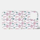 Coques Case-Mate iPhone Motif rose flamingo sans couture sur arrière - pla (Verso (horizontal))