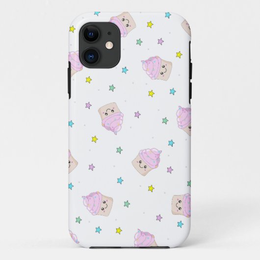 Coques Case-Mate iPhone Motif rose mignon de petits gâteaux (Dos)