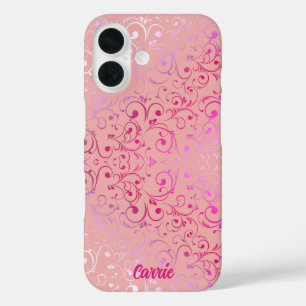 Coques iPhone 16 Motif rose Ombre