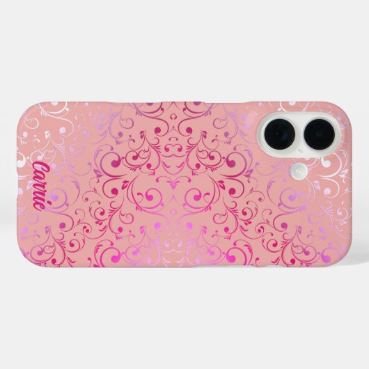 Coques Case-Mate iPhone Motif rose Ombre (Verso (horizontal))