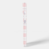 Coques Case-Mate iPhone Motif rose plaid avec nom (Verso / Gauche)