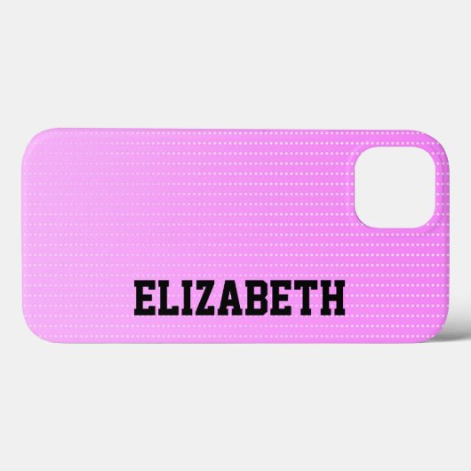 Coques Case-Mate iPhone Motif rose points blancs (Verso (horizontal))