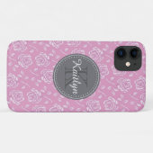 Coques Case-Mate iPhone Motif rose rose chic (Dos (Horizontal))