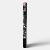 Coques Case-Mate iPhone Motif Rose rose et gris minuscule sur les perles n (Verso / Gauche)