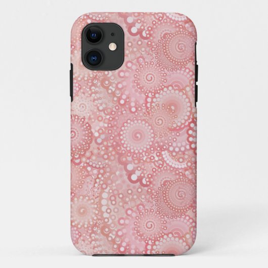 Coques Case-Mate iPhone Motif rose, tourbillon de pêche (Dos)