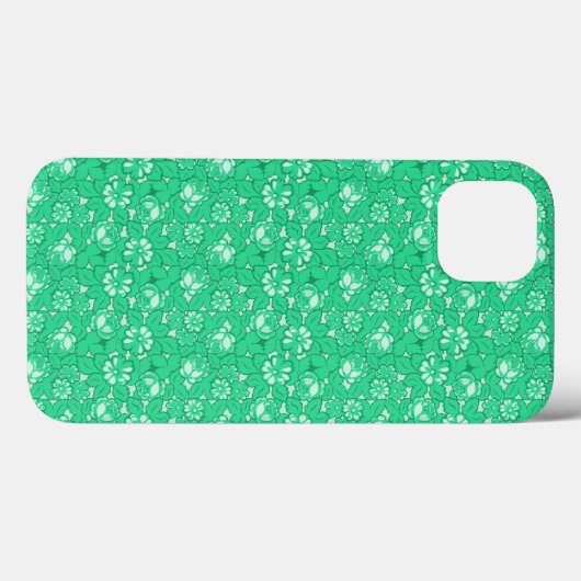 Coques Case-Mate iPhone motif rose Vert (Verso (horizontal))