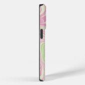 Coques Case-Mate iPhone Motif rose vert à bille liquide (Verso / Droite)