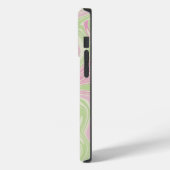 Coques Case-Mate iPhone Motif rose vert à bille liquide (Verso / Gauche)