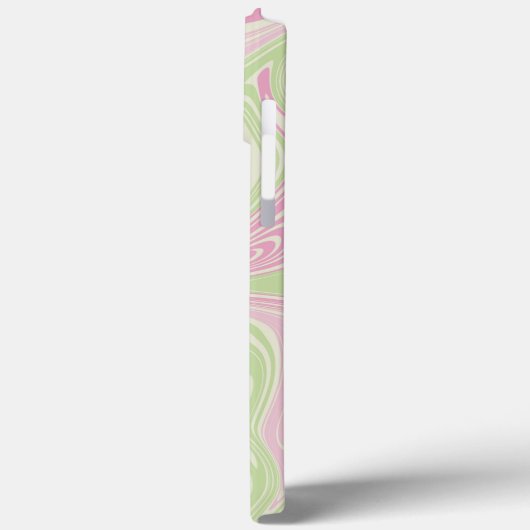 Coques Case-Mate iPhone Motif rose vert à bille liquide (Verso / Gauche)