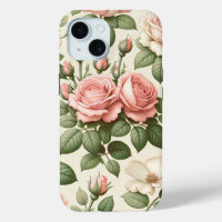 Motif rose vintage sur Arrière - plan crème