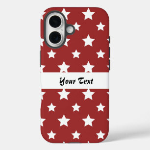 Coques iPhone 16 Motif rouge avec étoiles