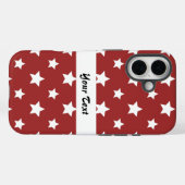Coques Case-Mate iPhone Motif rouge avec étoiles (Verso (horizontal))