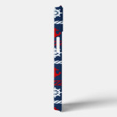 Coques Case-Mate iPhone Motif Rouge Blanc Et Bleu Océan (Verso / Droite)
