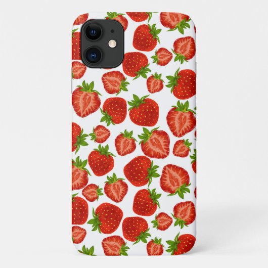 Coques Case-Mate iPhone Motif rouge de fraises Fraise (Dos)