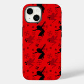 Coques Case-Mate iPhone Motif rouge de la silhouette de Ladybug (Verso)