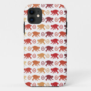 Coque iPhone 11 Motif rouge de singes
