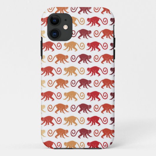 Coques Case-Mate iPhone Motif rouge de singes (Dos)