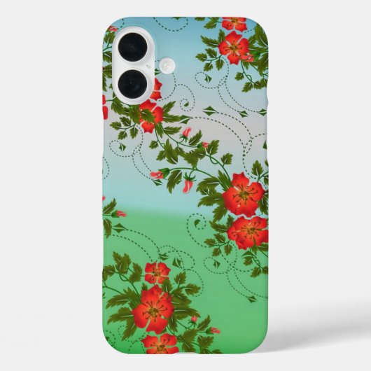Coques Case-Mate iPhone Motif rouge et vert (Verso)