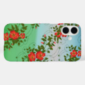 Coques Case-Mate iPhone Motif rouge et vert (Verso (horizontal))