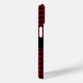 Coques Case-Mate iPhone Motif rouge Monogramme moderne (Verso / Droite)