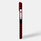 Coques Case-Mate iPhone Motif rouge Monogramme moderne (Verso / Gauche)