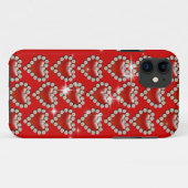 Coques Case-Mate iPhone Motif rouge romantique de coeur (Dos (Horizontal))