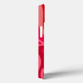 Coques Case-Mate iPhone Motif rouge rose monogramme (Verso / Droite)