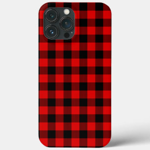 Coques Pour iPhone Motif rouge traditionnel de plaid de contrôle de