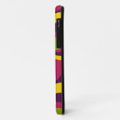Coques Case-Mate iPhone Motif rouge violet orange jaune des cercles rétro (Dos/Gauche)