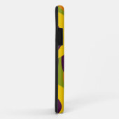 Coques Case-Mate iPhone Motif rouge violet orange jaune des cercles rétro (Dos/Droite)