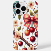 Coques Case-Mate iPhone motif ruban et cerise (Verso)