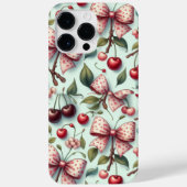 Coques Case-Mate iPhone motif ruban et cerise (Verso)