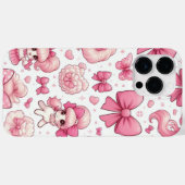 Coques Case-Mate iPhone motif ruban et cerise (Verso (horizontal))