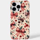 Coques Case-Mate iPhone motif ruban et cerise  (Verso)